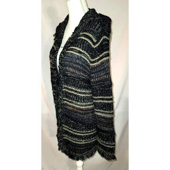 FYLO London - Fringed hoodie cardigan Size M - Picture 3 of 9